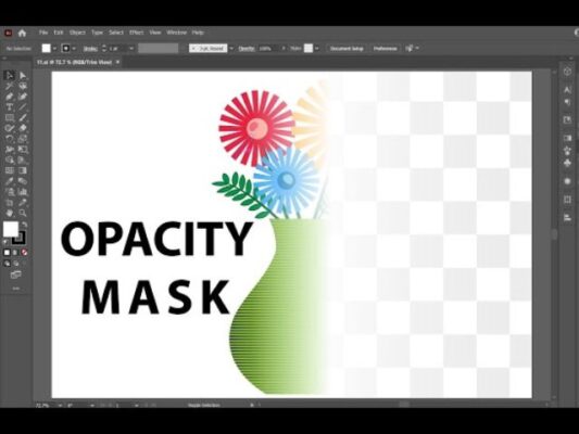 Crop an image in AI using the Opacity Masks function