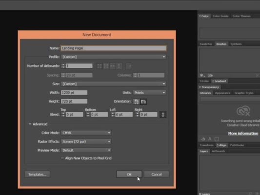 Artboard Presets And The New Document Dialog Box